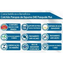 Cama Box King: Colchão Espuma Paropas D45 Pasquale Plus + Base Crc Rústico Black(193x203)