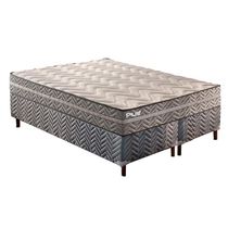 Cama Box King: Colchão Espuma Paropas D45 Pasquale Plus + Base Crc Rústico Black(193x203)