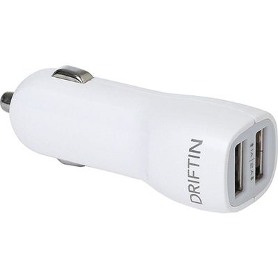 Carregador Veicular Universal Com 2 Usb 3.1a - Branco