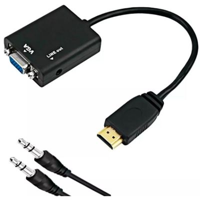 Cabo Saída Hdmi Para O Vídeo Vga E áudio P2