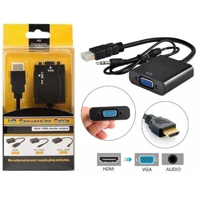 Cabo Saída Hdmi Para O Vídeo Vga E áudio P2