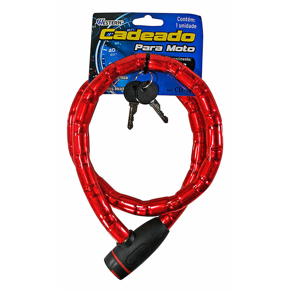 Cadeado Flexível para Moto 1 m X 18 mm Western