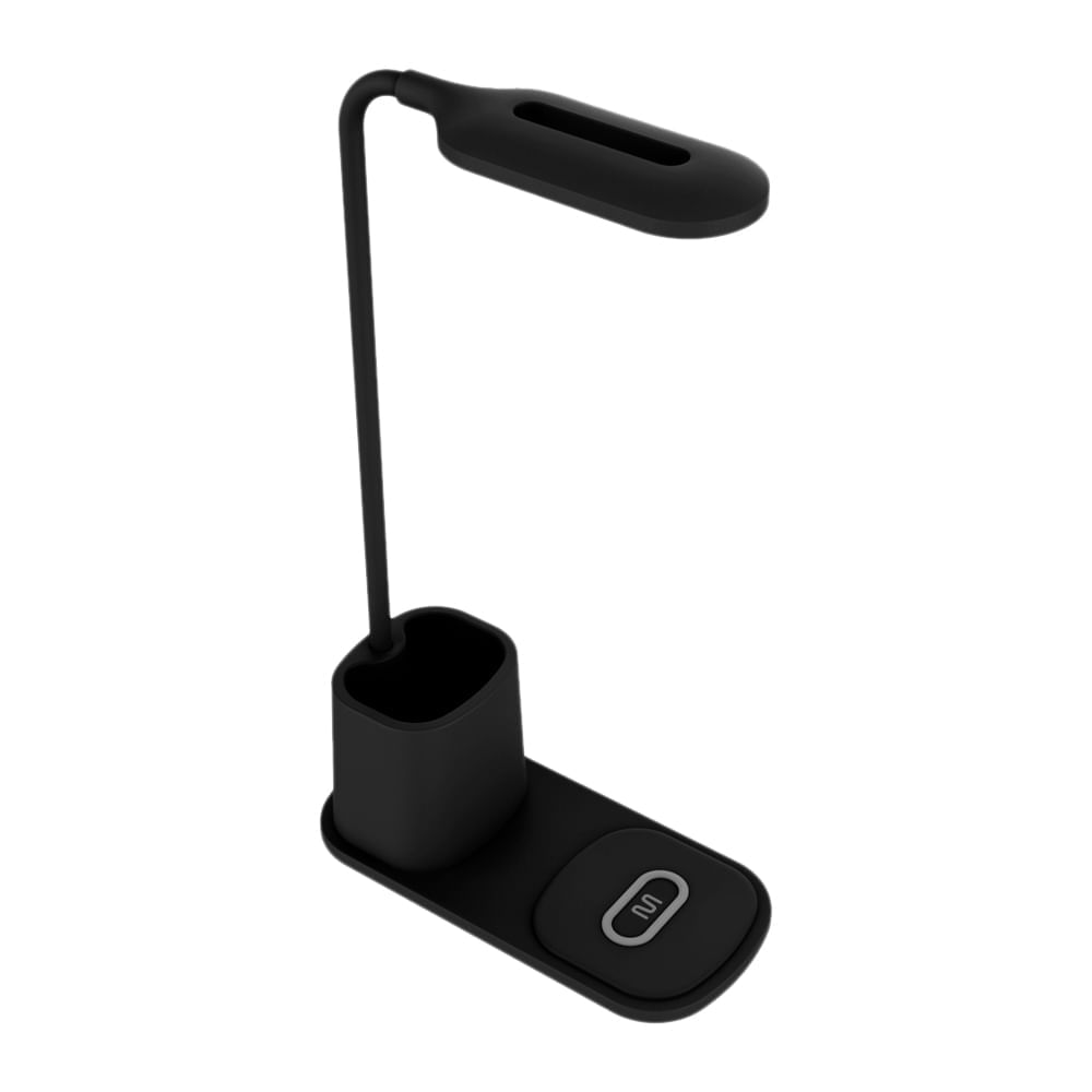 Luminária Multi Haste Flexível com Porta Canetas e Carregador Wireless 10w - CB171 CB171