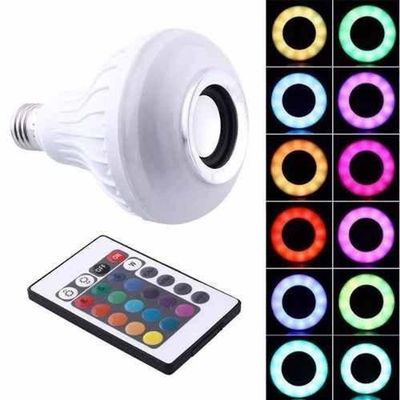 Lampada Musical De Led Bulbo Bluetooth Rgb + Controle Remoto