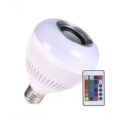 Lampada Luz Led Rgb Bluetooth Caixa Som Controle Remoto
