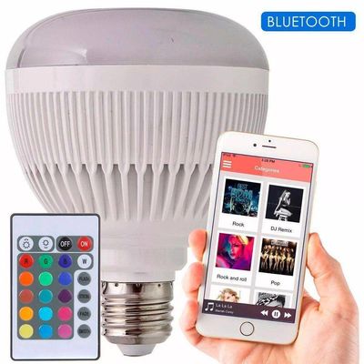 Lampada Luz Led Rgb Bluetooth Caixa Som Controle Remoto