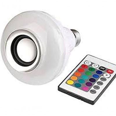 Lampada De Led Music Bluetooth Rgb Com Branco 12W
