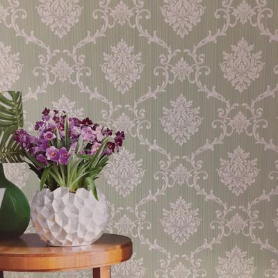 Papel de Parede Flow Damask Fundo Riscado A8011007 - Rolo: 10m x 0,53m