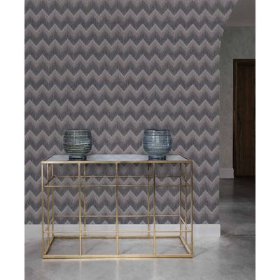 Papel de Parede Infinity Chevron Énico Cinza IF3002 - Rolo: 10m x 0,53m