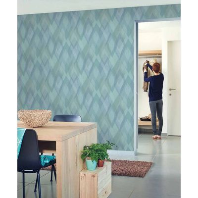 Papel de Parede Infinity Fluidez Verde IF3505 - Rolo: 10m x 0,53m