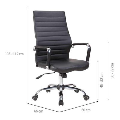 Conjunto de Mesa Studio Branca 150 cm com Cadeira de Escritório Diretor Giratória Cleaner Preta