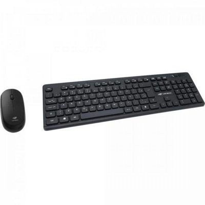 Kit Teclado + Mouse Sem Fio K-w20bk Preto C3tech