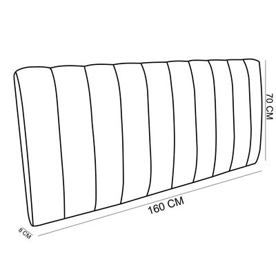 Cabeceira Painel Olivia Queen 160cm Bege