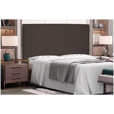 Cabeceira Aquilla Para Cama Box Casal 140 Cm Suede - D'rossi Cor Café