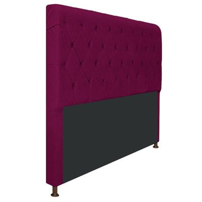 Cabeceira Estofada Cristal 195cm King Size Bordô