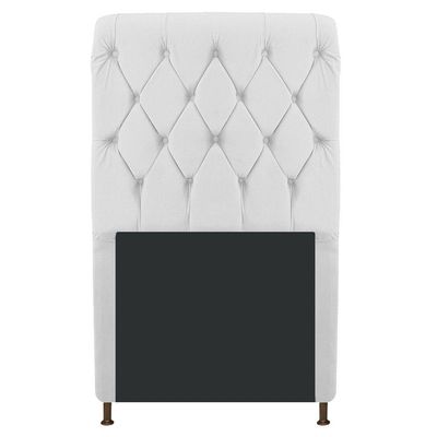 Cabeceira Estofada Cristal 90cm Solteiro Branco