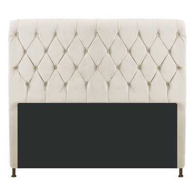 Cabeceira Estofada Cristal 160cm Queen Size Bege