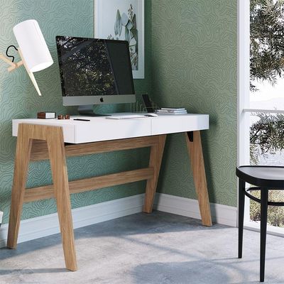 Escrivaninha Trend Com 2 Gavetas Hanover E Off White