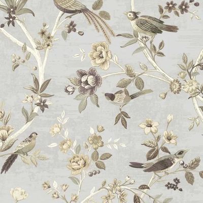 Papel de Parede Thema Folhagem Cinza 28845