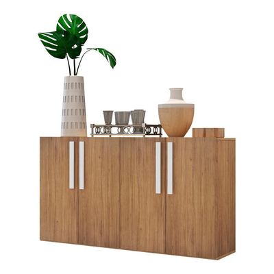 Aparador Buffet 4 Portas Viena Rustic/branco