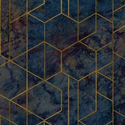 Papel de Parede Wanderlust Geométrico Azul WL2503