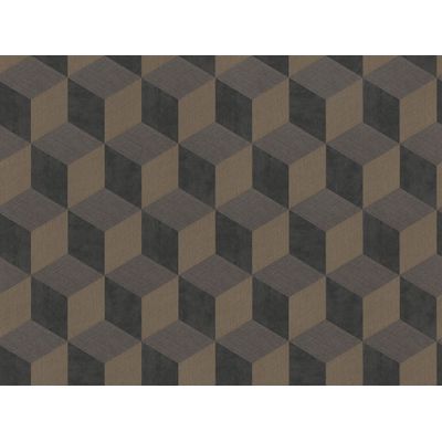Papel de Parede Inspire Geométrico 3D Preto e Marrom 220359