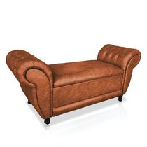 16497069965505 Recamier Bau Grécia 155cm Corano Nozes Pés Chanfrados