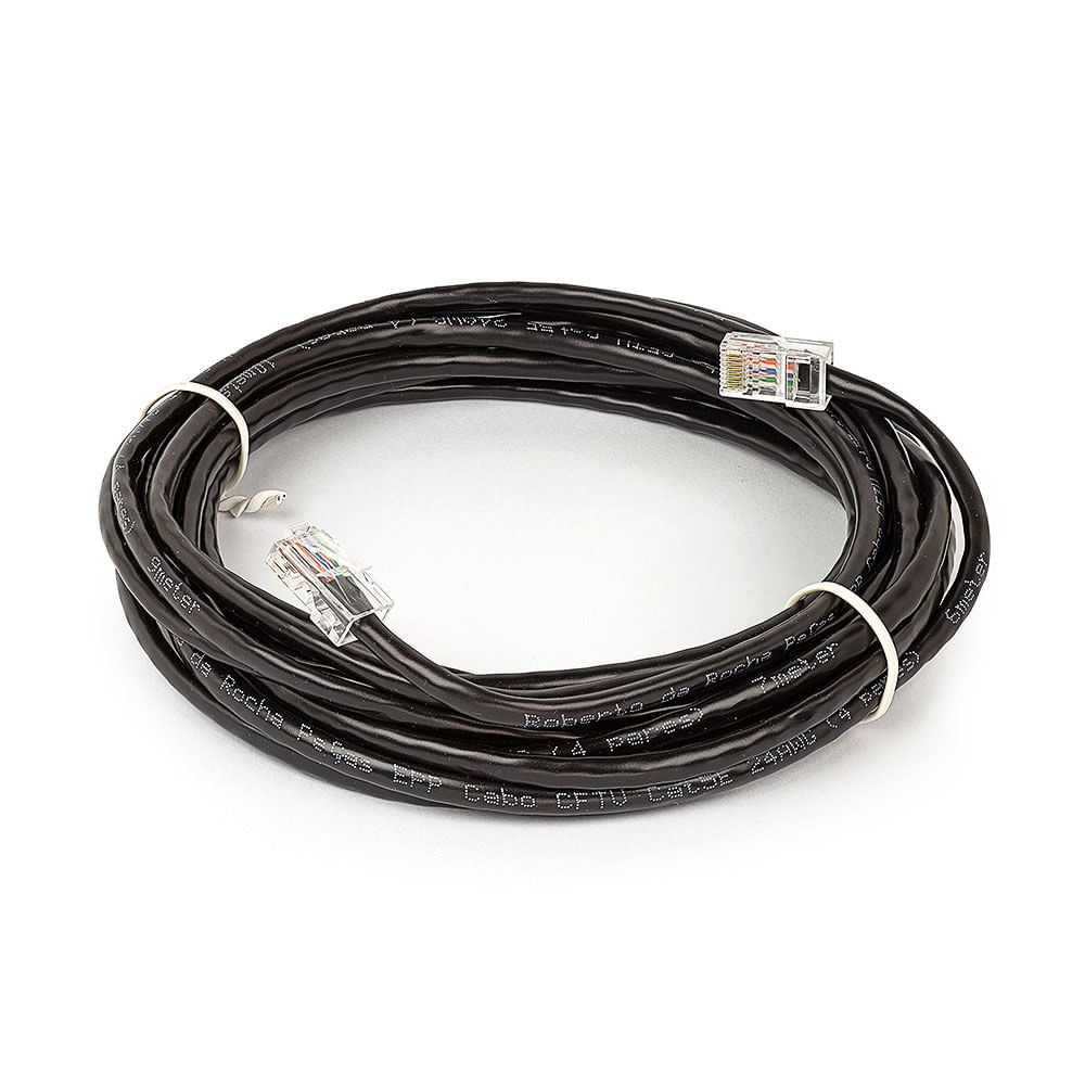 Cabo de Rede Cat5e Montado Preto - 65 Metros