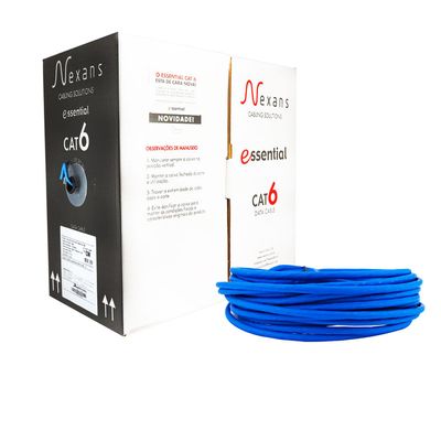 Cabo de Rede Nexans Cat6 Azul - 100 Metros