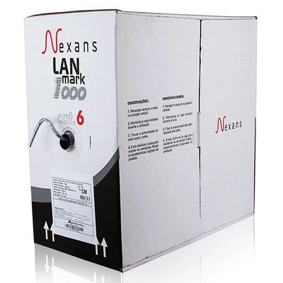 Cabo de Rede Nexans Cat6 Cinza - 40 Metros