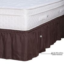 Saia Ajustável para Cama Box King Renata Tabaco