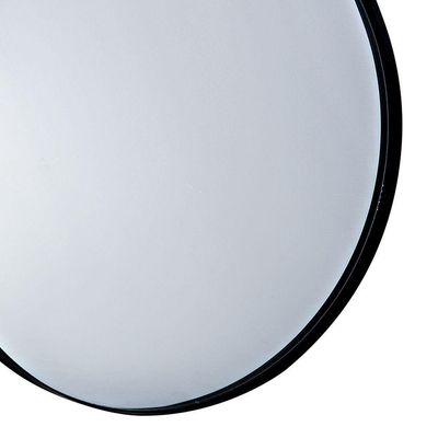Espelho Adnet Redondo Preto com Alça Metálica 61x41 Cm