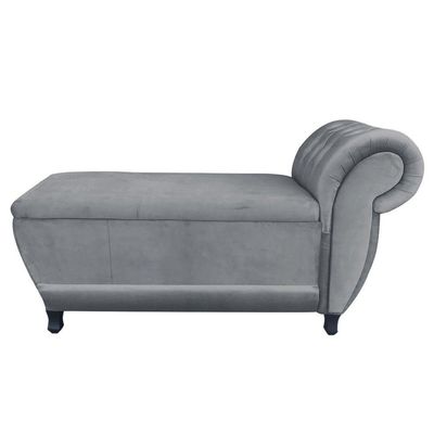 Recamier Goya Veludo Cinza
