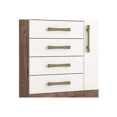 Cômoda De Quarto Madri C- 1 Porta 1 Nicho E 5 Gavetas Branco - Acp
