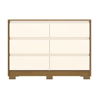 Cômoda 6 Gavetas Layla Casa 812 Nature Com Off White