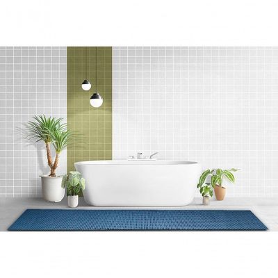 Tapete Passadeira Emborrachada Pvc Antiderrapante 0,65x3,00m Duna Azul