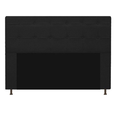 Kit Cabeceira e Calçadeira 195cm King Size Preto Adj Decor