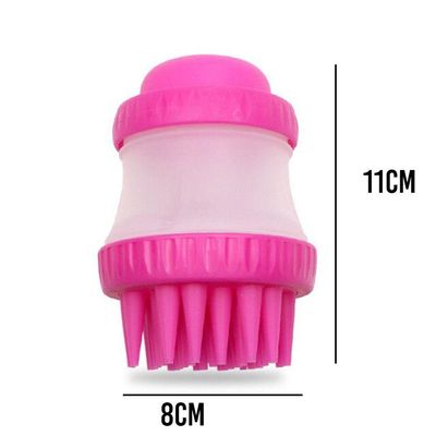 Escova Dispenser Pet Pente Banho Shampoo Tosa Massageadora
