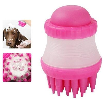 Escova Dispenser Pet Pente Banho Shampoo Tosa Massageadora