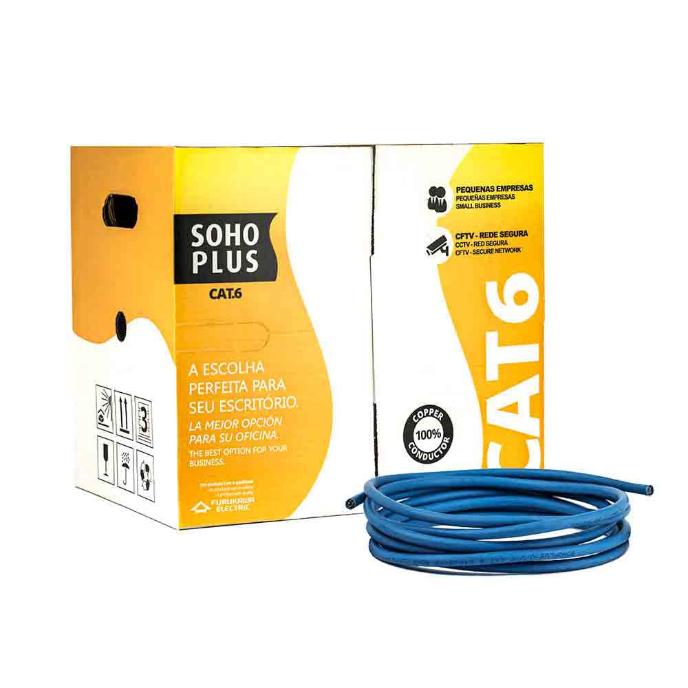 Cabo de Rede Cat6 Furukawa Sohoplus Azul - 2 Metros