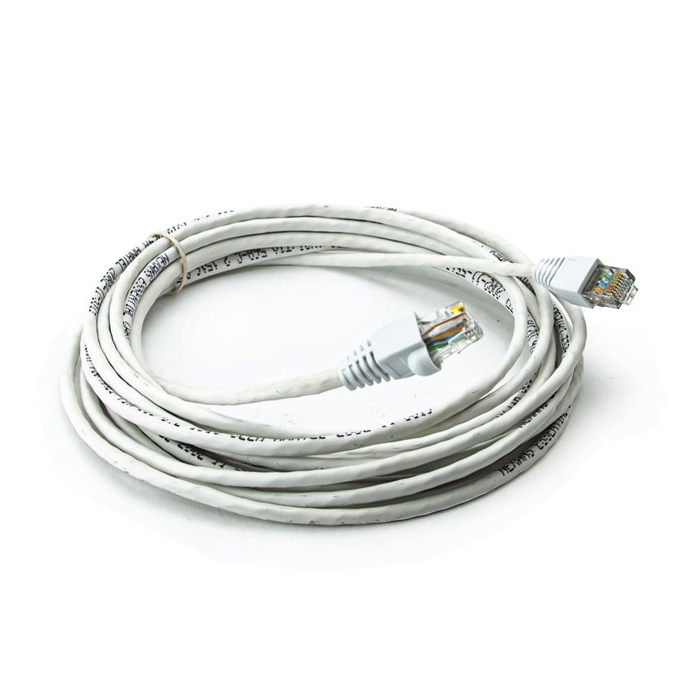 Cabo de Rede Nexans Cat5e Montado Branco - 15 Metros