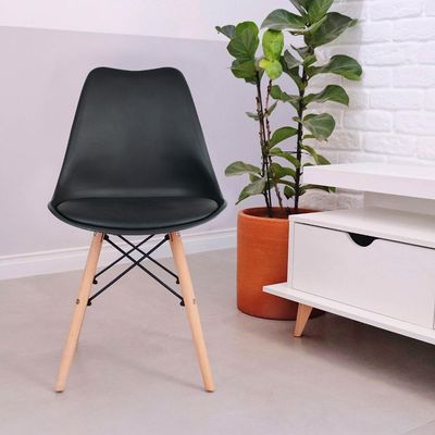 Conjunto de 4 Cadeiras Saarinen Empório Tiffany Preto