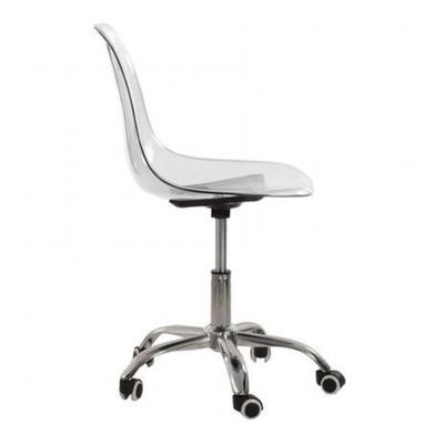 Cadeira Eames Transparente Empório Tiffany Office Cromada