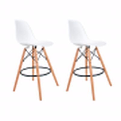 Conjunto 2 Banquetas Eames Empório Tiffany Branca