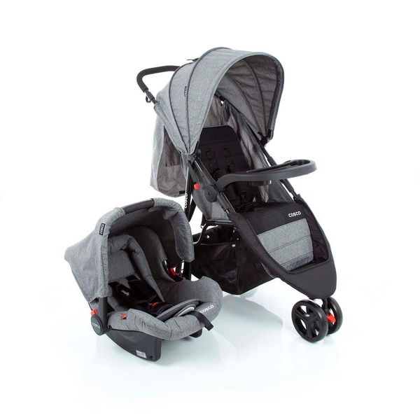 Travel System Jetty Duo Cosco - Cinza Mescla