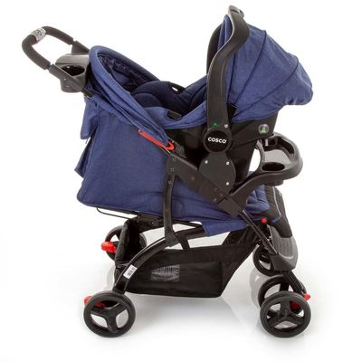 Travel System Moove 2.0 Duo Cosco - Azul mescla