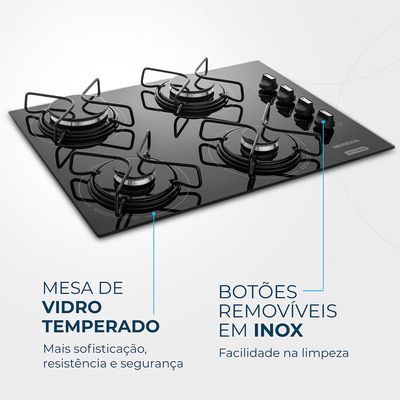 Cooktop a Gás 4 Bocas Mondial CTG-01 Bivolt