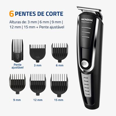 Aparador de Pelos Super Groom 11 Mondial BG-05 Bivolt