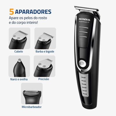 Aparador de Pelos Super Groom 11 Mondial BG-05 Bivolt