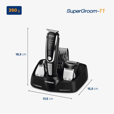 Aparador de Pelos Super Groom 11 Mondial BG-05 Bivolt